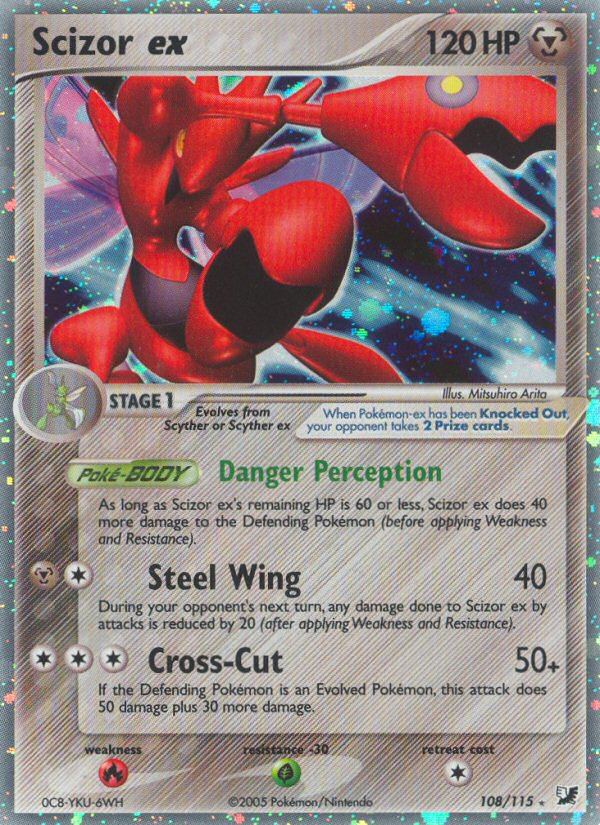 Scizor ex (108/115) [EX: Unseen Forces] | Shuffle n Cut Hobbies & Games