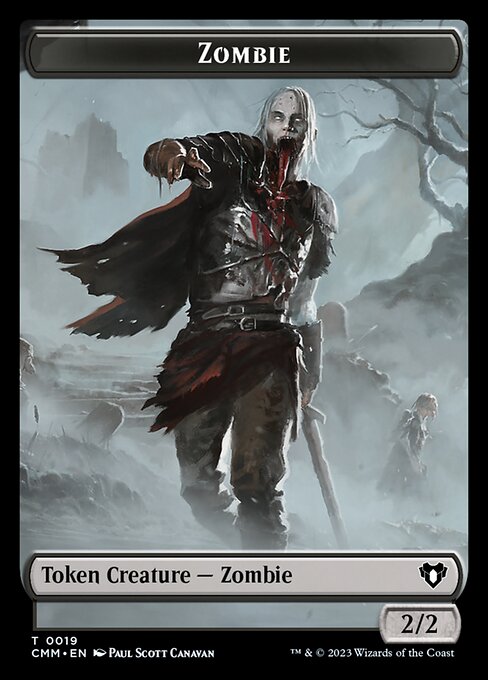 Clue // Zombie (0019) Double-Sided Token [Commander Masters Tokens] | Shuffle n Cut Hobbies & Games