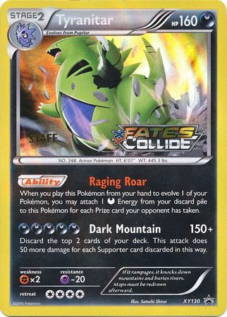 Tyranitar (XY130) (Staff) [XY: Black Star Promos] | Shuffle n Cut Hobbies & Games