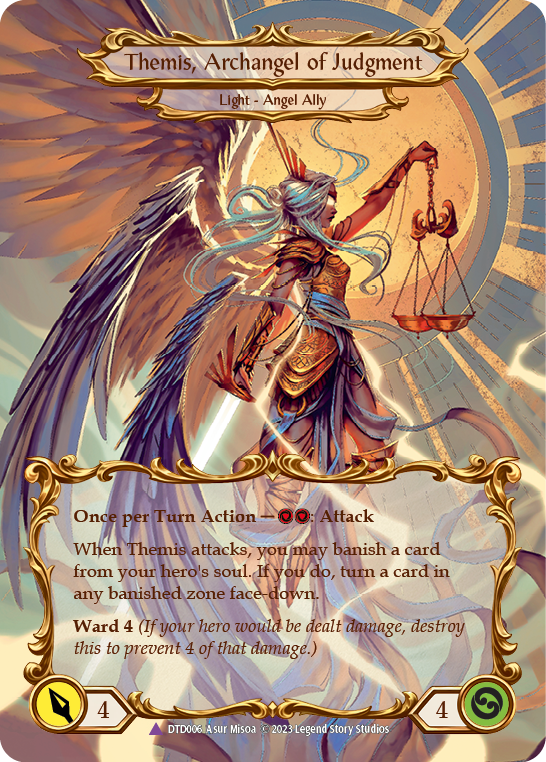 Figment of Judgment // Themis, Archangel of Judgment (Marvel) [DTD006] (Dusk Till Dawn)  Cold Foil | Shuffle n Cut Hobbies & Games