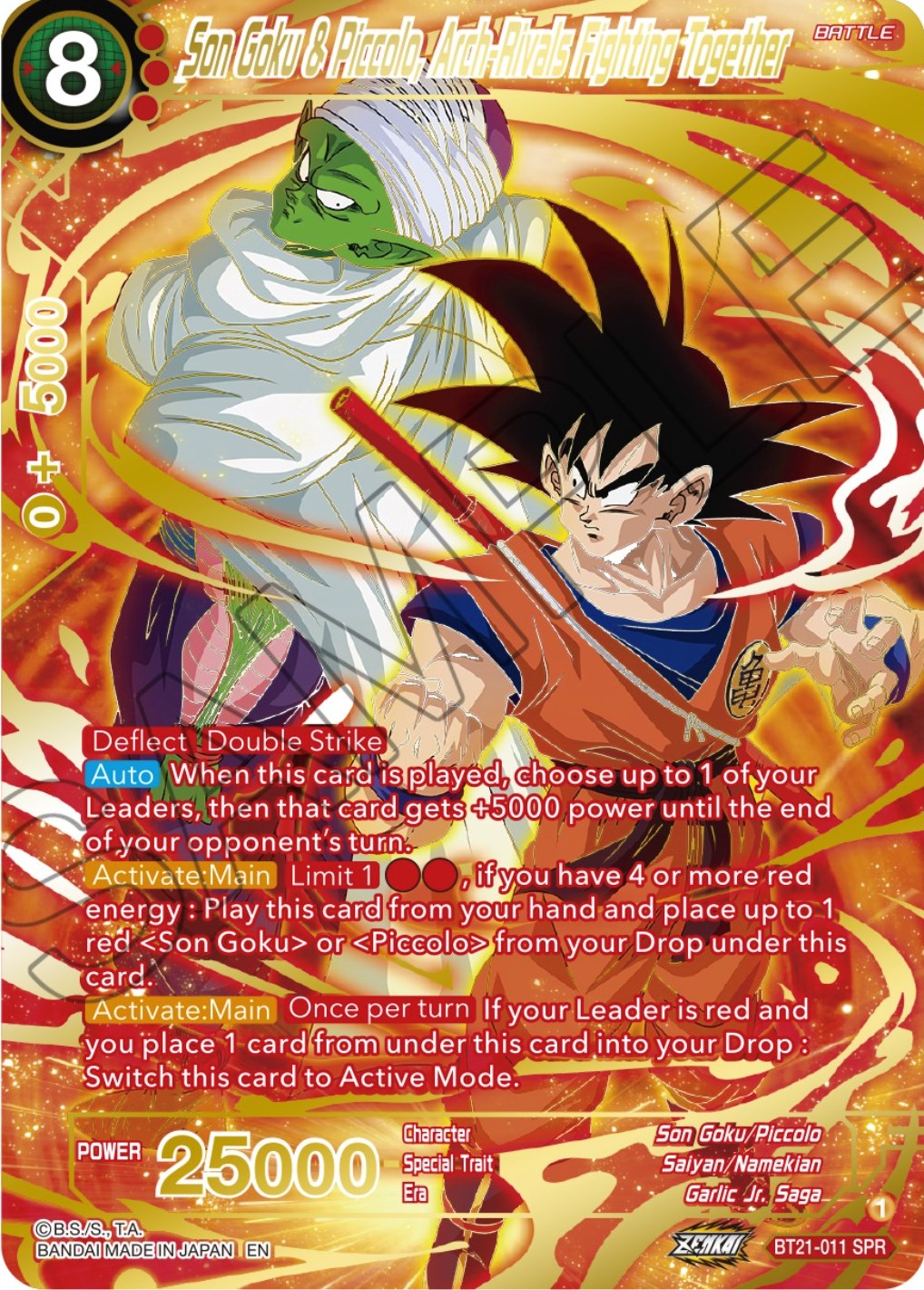 Son Goku & Piccolo, Arch-Rivals Fighting Together (SPR) (BT21-011) [Wild Resurgence] | Shuffle n Cut Hobbies & Games