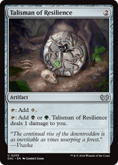 Talisman of Resilience [Duskmourn: House of Horror Commander] | Shuffle n Cut Hobbies & Games