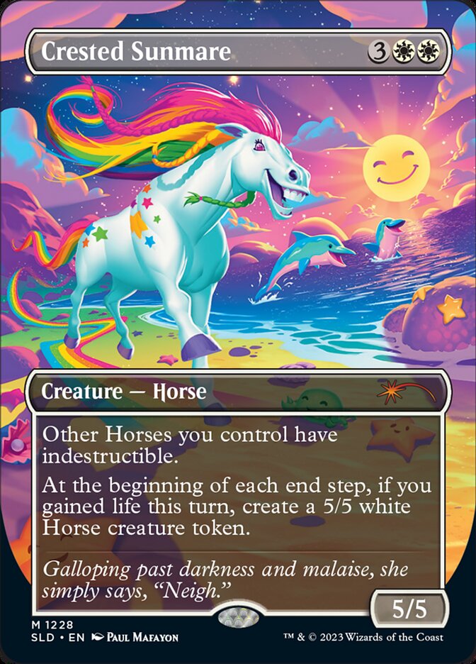 Crested Sunmare (Borderless) [Secret Lair Drop Series] | Shuffle n Cut Hobbies & Games