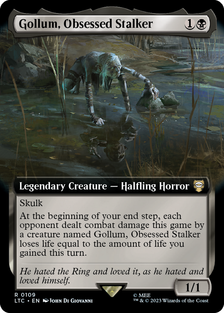 Gollum, Obsessed Stalker (Extended Art) [The Lord of the Rings: Tales of Middle-Earth Commander] | Shuffle n Cut Hobbies & Games