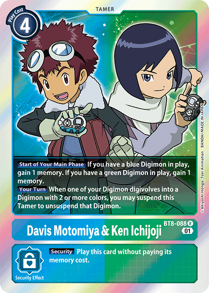 Davis Motomiya & Ken Ichijoji [BT8-088] [New Awakening] | Shuffle n Cut Hobbies & Games