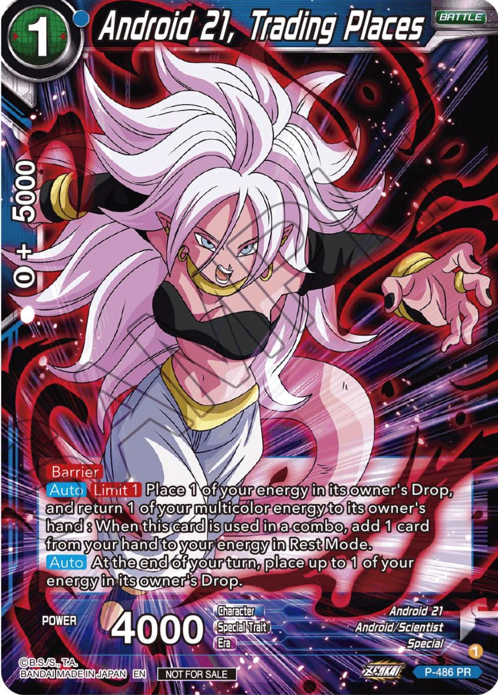 Android 21, Trading Places (Zenkai Series Tournament Pack Vol.3) (P-486) [Tournament Promotion Cards] | Shuffle n Cut Hobbies & Games