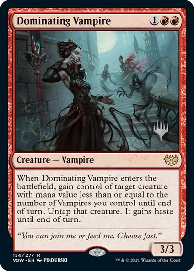 Dominating Vampire (Promo Pack) [Innistrad: Crimson Vow Promos] | Shuffle n Cut Hobbies & Games