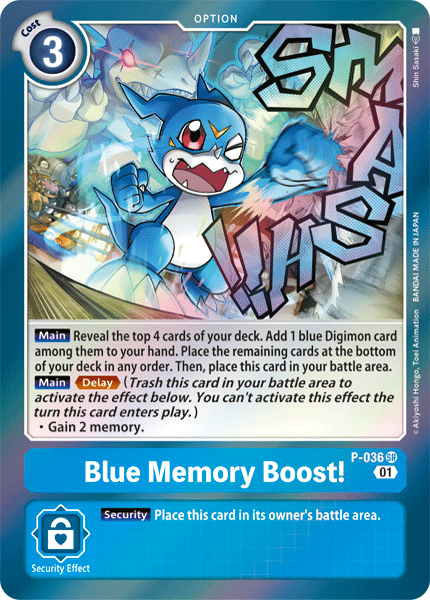 Blue Memory Boost! [P-036] [Promotional Cards] | Shuffle n Cut Hobbies & Games
