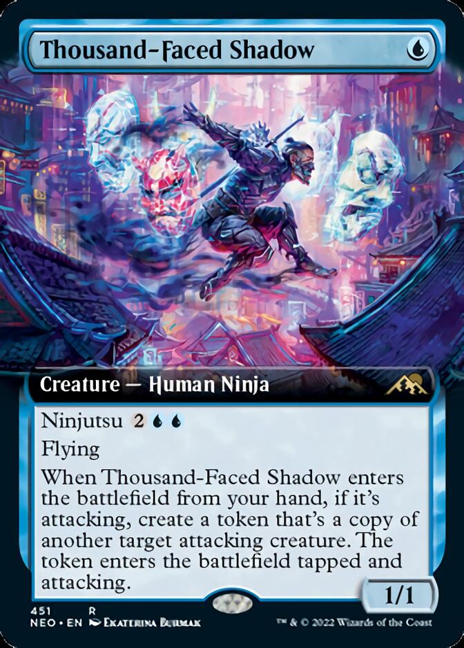 Thousand-Faced Shadow (Extended Art) [Kamigawa: Neon Dynasty] | Shuffle n Cut Hobbies & Games