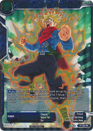 Trunks, Hope of the Saiyans (Series 7 Super Dash Pack) (P-135) [Promotion Cards] | Shuffle n Cut Hobbies & Games