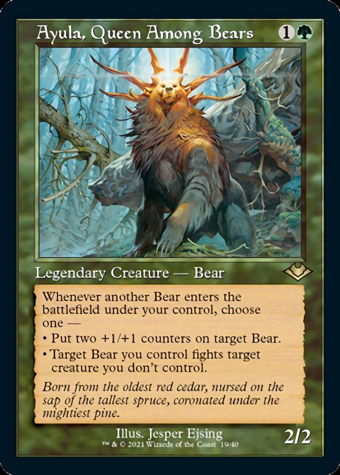 Ayula, Queen Among Bears (Retro Foil Etched) [Modern Horizons] | Shuffle n Cut Hobbies & Games