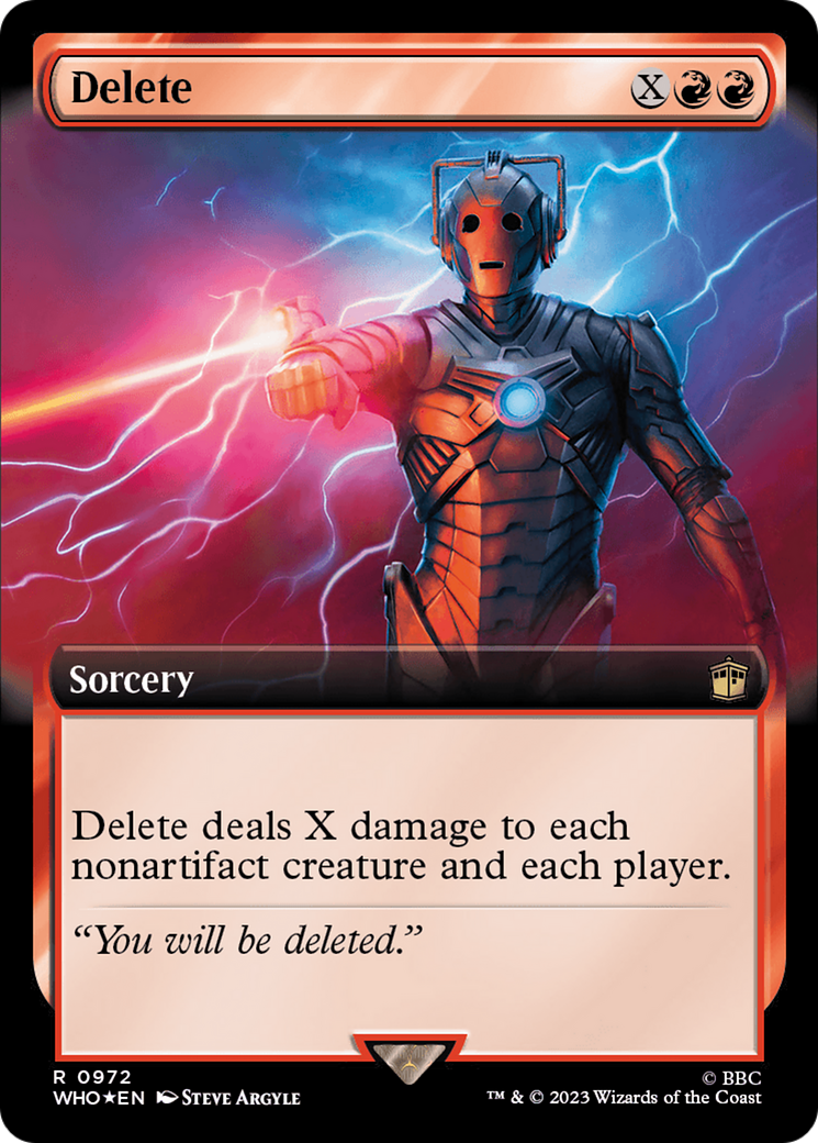 Delete (Extended Art) (Surge Foil) [Doctor Who] | Shuffle n Cut Hobbies & Games