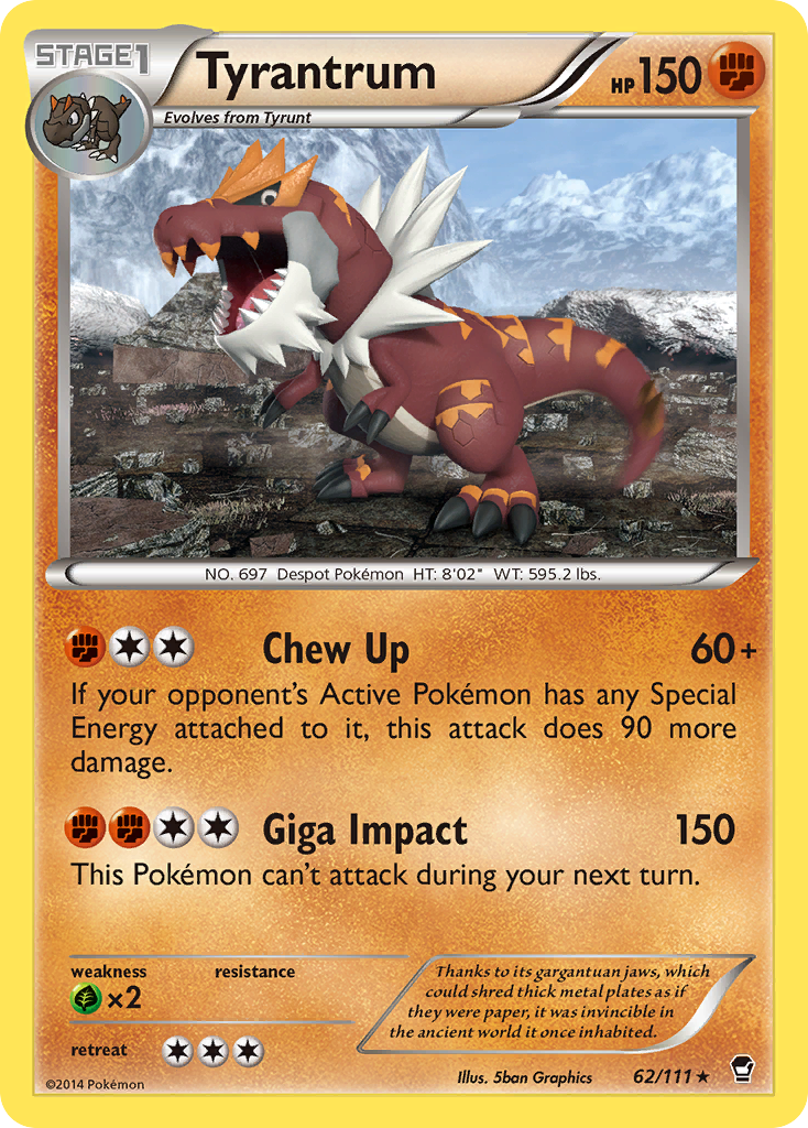 Tyrantrum (62/111) [XY: Furious Fists] | Shuffle n Cut Hobbies & Games