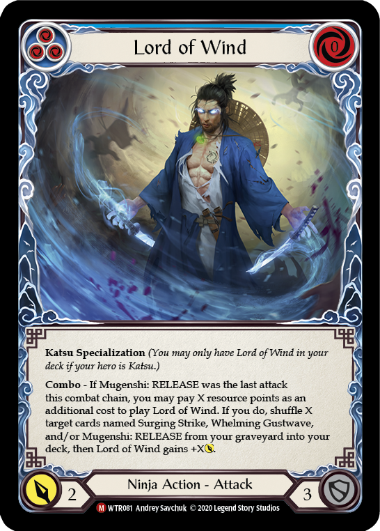 Lord of Wind [U-WTR081] (Welcome to Rathe Unlimited)  Unlimited Rainbow Foil | Shuffle n Cut Hobbies & Games