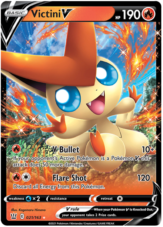 Victini V (021/163) [Sword & Shield: Battle Styles] | Shuffle n Cut Hobbies & Games