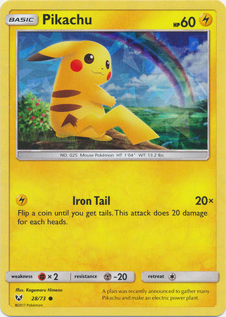 Pikachu (28/73) (Cracked Ice Holo) [Miscellaneous Cards] | Shuffle n Cut Hobbies & Games