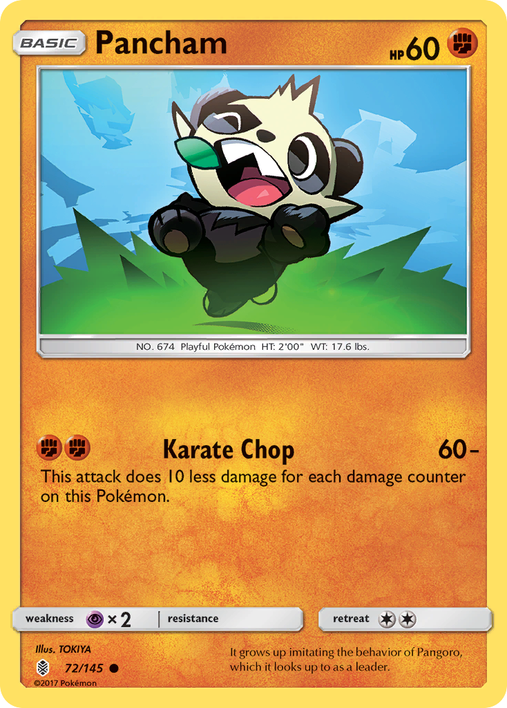 Pancham (72/145) [Sun & Moon: Guardians Rising] | Shuffle n Cut Hobbies & Games