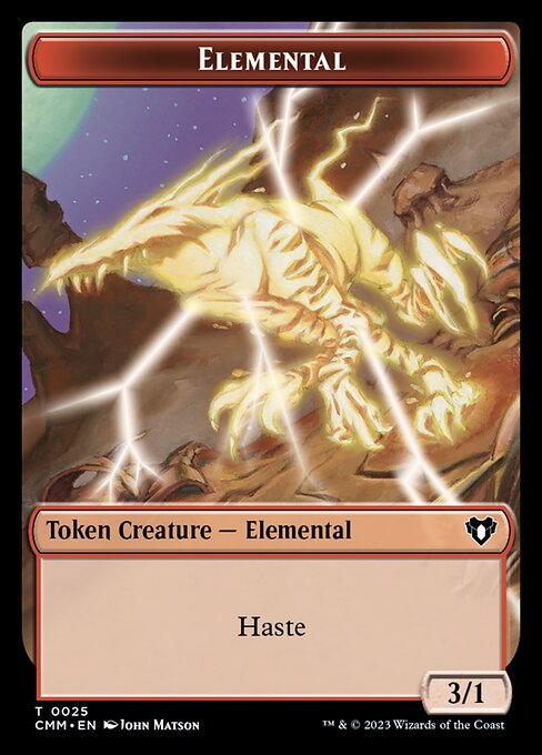 Spirit (0039) // Elemental (0025) Double-Sided Token [Commander Masters Tokens] | Shuffle n Cut Hobbies & Games