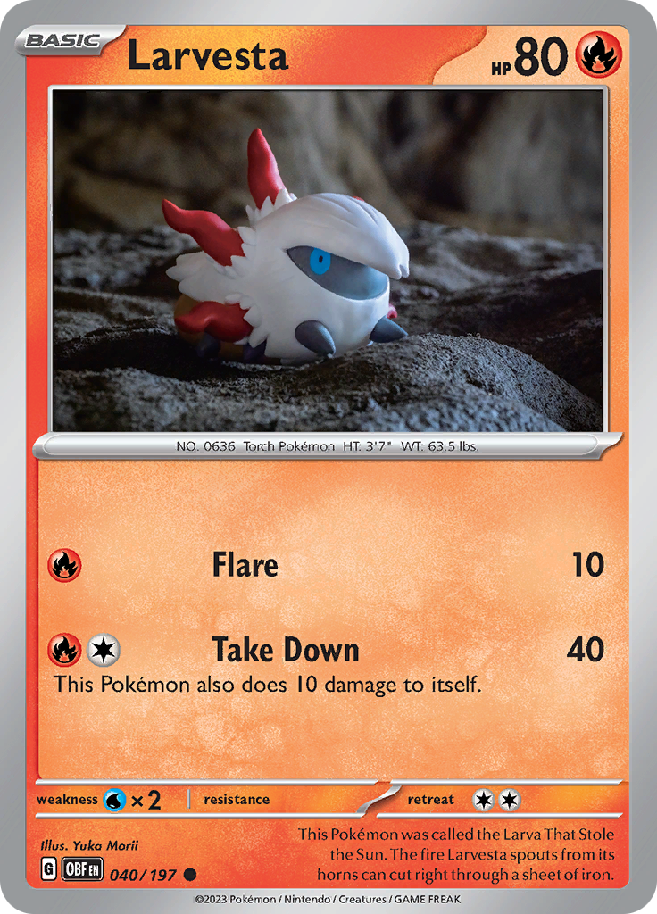 Larvesta (040/197) [Scarlet & Violet: Obsidian Flames] | Shuffle n Cut Hobbies & Games