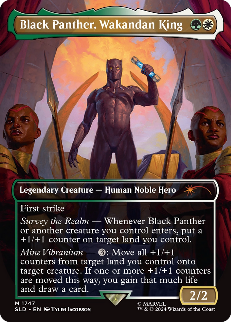 Black Panther, Wakandan King (Rainbow Foil) [Secret Lair Drop Series] | Shuffle n Cut Hobbies & Games