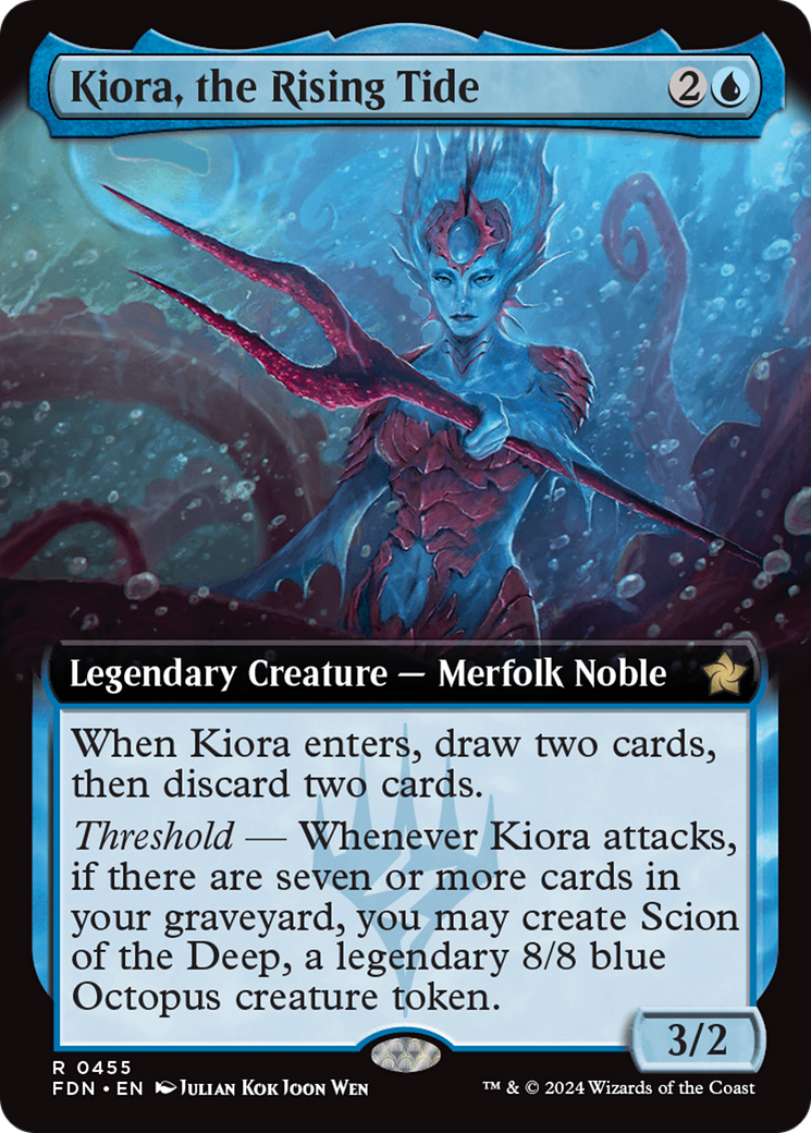 Kiora, the Rising Tide (Extended Art) [Foundations] | Shuffle n Cut Hobbies & Games