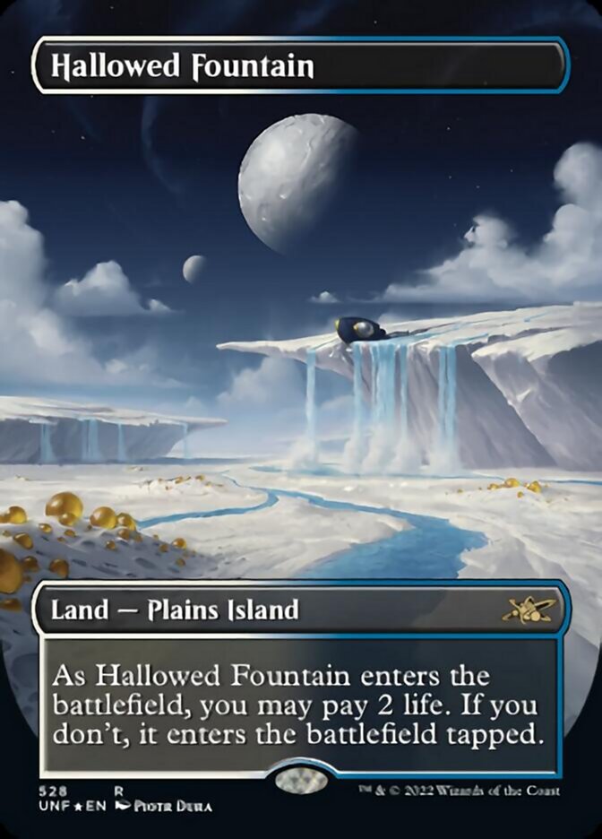 Hallowed Fountain (Borderless) (Galaxy Foil) [Unfinity] | Shuffle n Cut Hobbies & Games