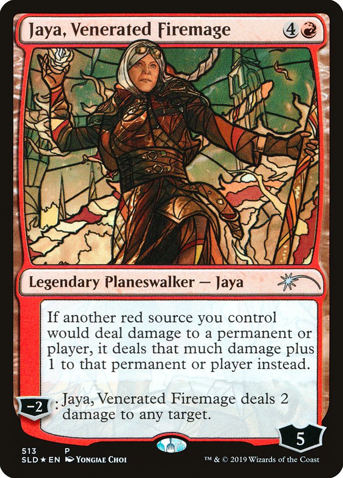 Jaya, Venerated Firemage (Stained Glass) [Secret Lair Drop Promos] | Shuffle n Cut Hobbies & Games