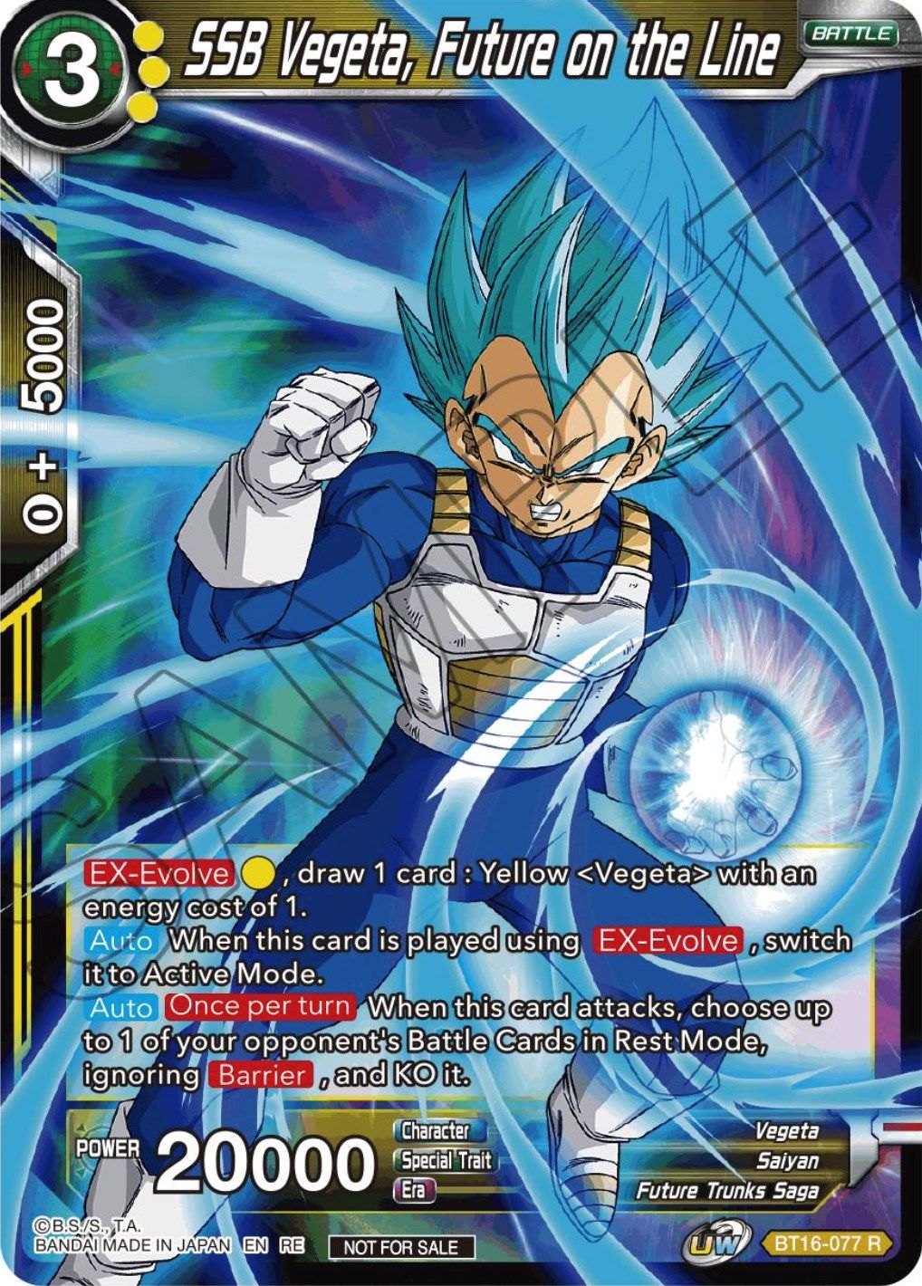 SSB Vegeta, Future on the Line (Championship Selection Pack 2023 Vol.1) (BT16-077) [Tournament Promotion Cards] | Shuffle n Cut Hobbies & Games