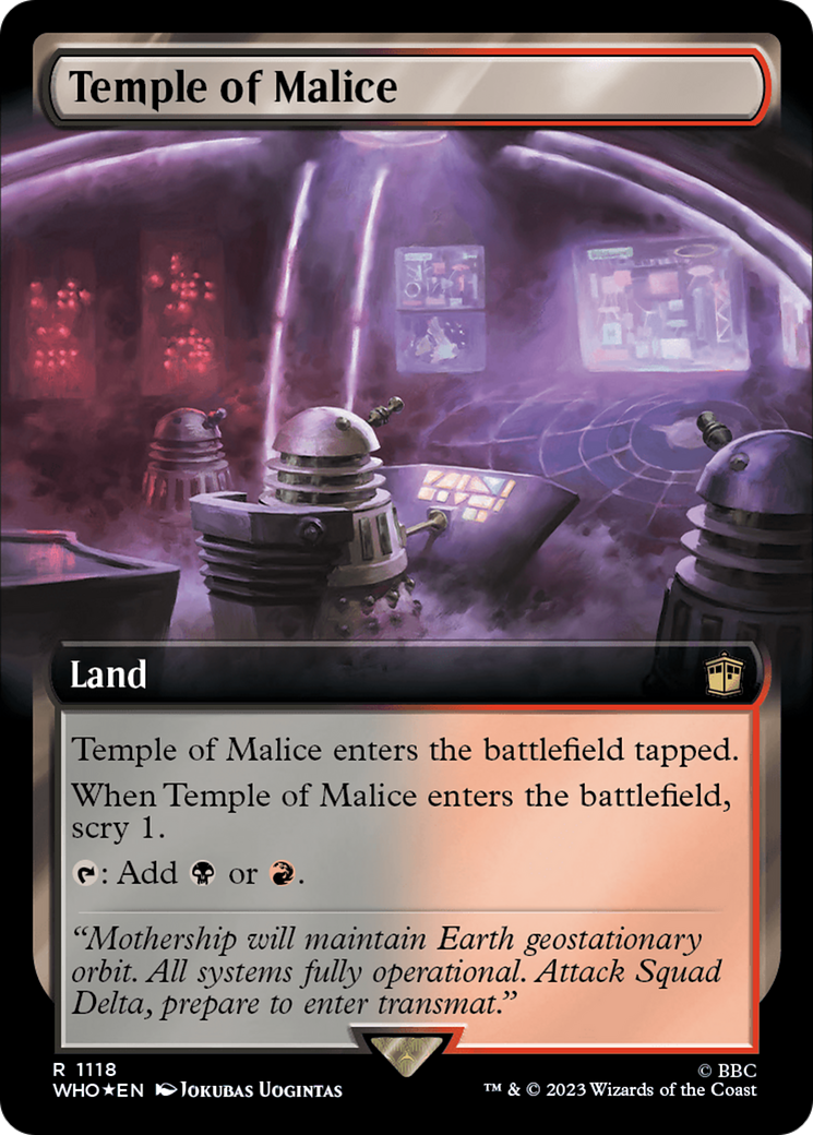 Temple of Malice (Extended Art) (Surge Foil) [Doctor Who] | Shuffle n Cut Hobbies & Games