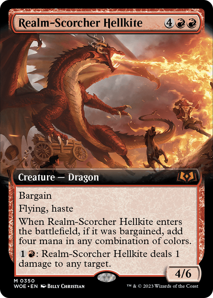 Realm-Scorcher Hellkite (Extended Art) [Wilds of Eldraine] | Shuffle n Cut Hobbies & Games