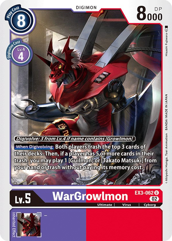 WarGrowlmon [EX3-062] [Draconic Roar] | Shuffle n Cut Hobbies & Games