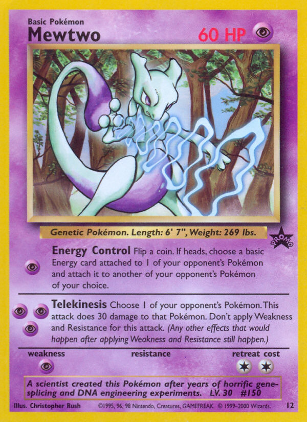 Mewtwo (12) [Wizards of the Coast: Black Star Promos] | Shuffle n Cut Hobbies & Games