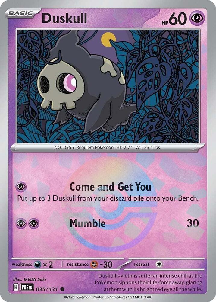 Duskull (035/131) (Poke Ball Pattern) [Scarlet & Violet: Prismatic Evolutions] | Shuffle n Cut Hobbies & Games