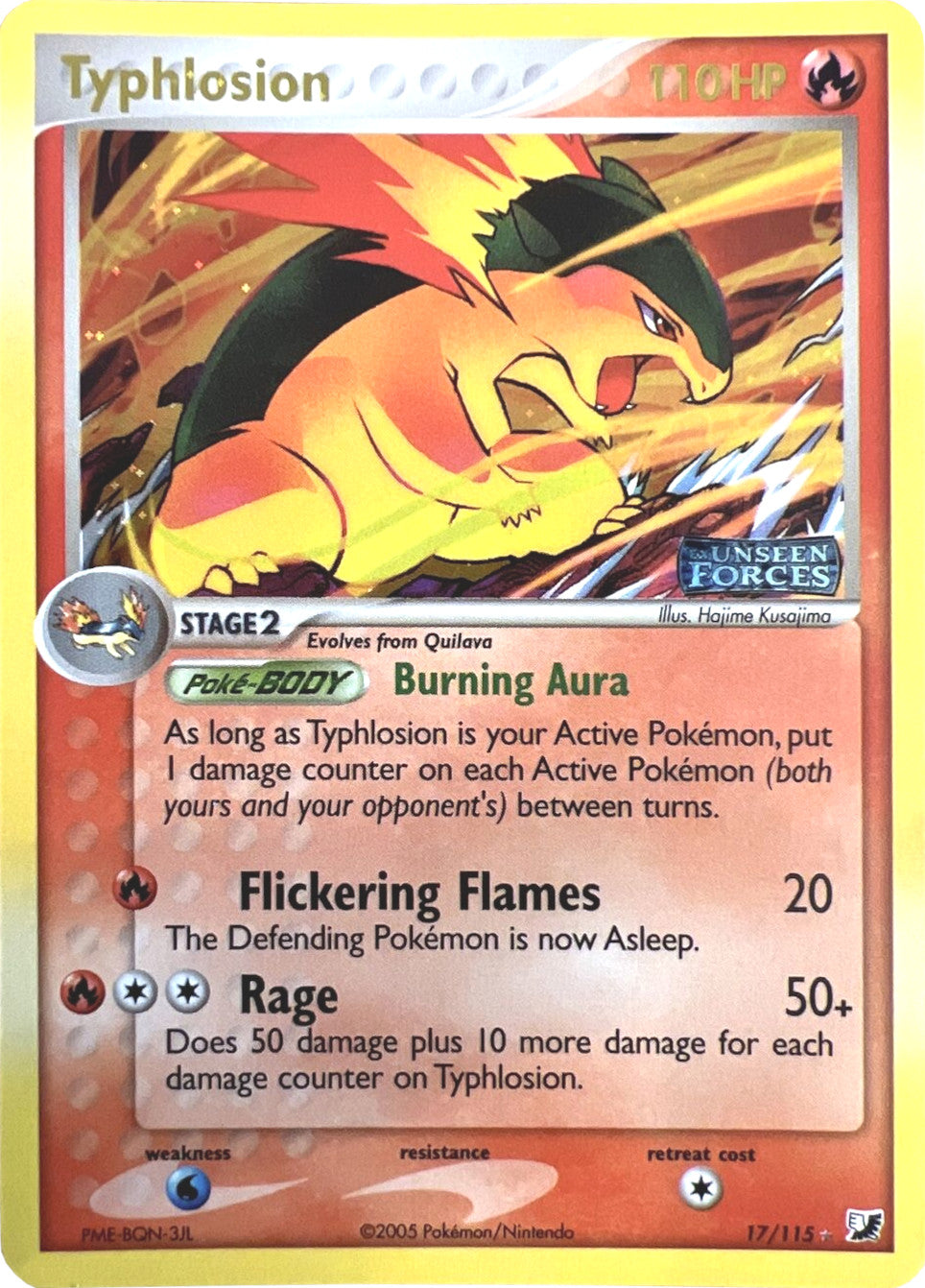 Typhlosion (17/115) (Stamped) [EX: Unseen Forces] | Shuffle n Cut Hobbies & Games