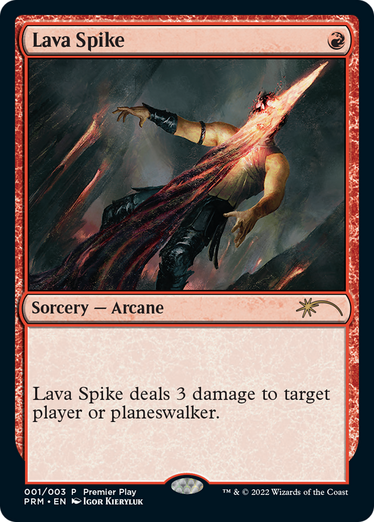 Lava Spike (Premier Play) [Pro Tour Promos] | Shuffle n Cut Hobbies & Games