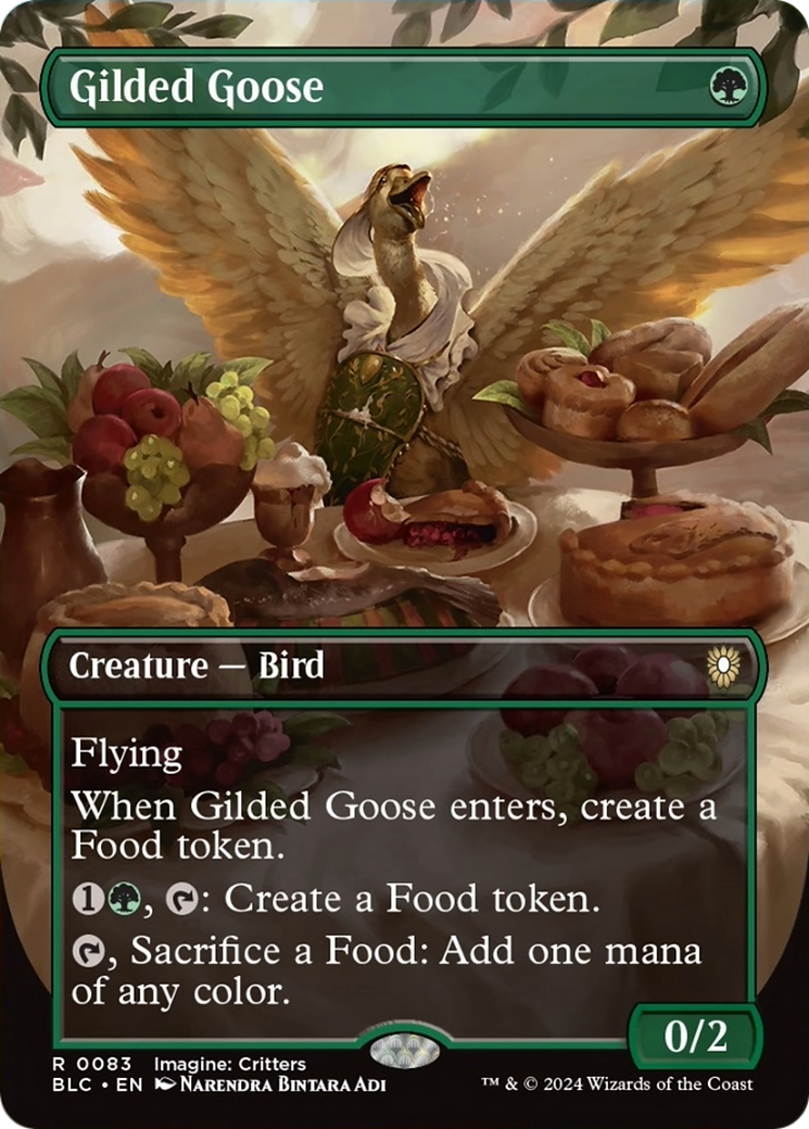 Gilded Goose (Borderless) [Bloomburrow Commander] | Shuffle n Cut Hobbies & Games