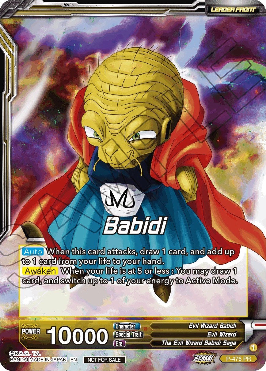 Babidi // Babidi, Insidious Reckoning (Silver Foil) (P-476) [Tournament Promotion Cards] | Shuffle n Cut Hobbies & Games