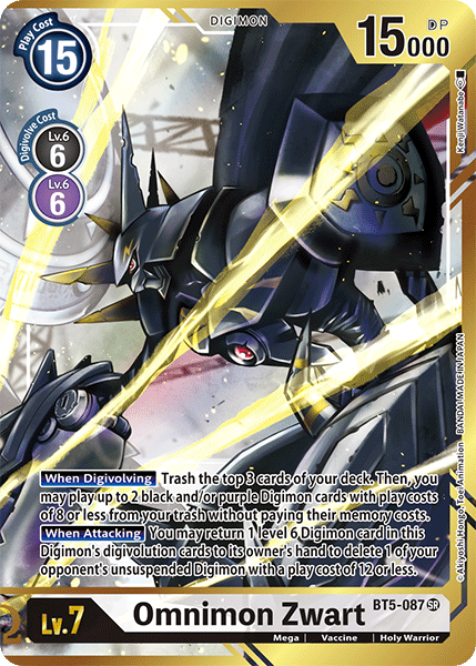 Omnimon Zwart [BT5-087] (Alternate Art - Kenji Watanabe) [Battle of Omni] | Shuffle n Cut Hobbies & Games