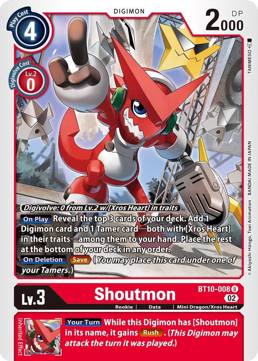 Shoutmon [BT10-008] [Xros Encounter] | Shuffle n Cut Hobbies & Games