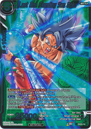 Last One Standing Son Goku (Event Pack 2 - 2018) (EX03-14) [Promotion Cards] | Shuffle n Cut Hobbies & Games