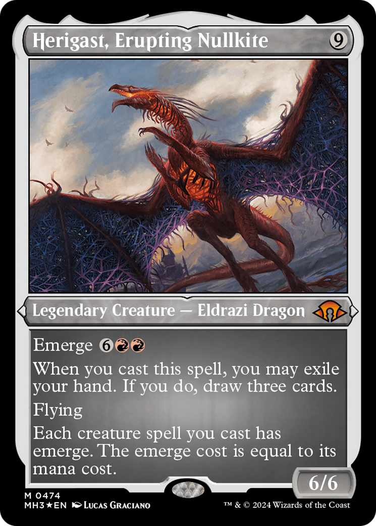 Herigast, Erupting Nullkite (Foil Etched) [Modern Horizons 3] | Shuffle n Cut Hobbies & Games