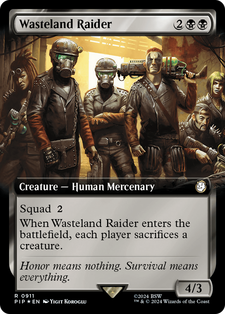 Wasteland Raider (Extended Art) (Surge Foil) [Fallout] | Shuffle n Cut Hobbies & Games