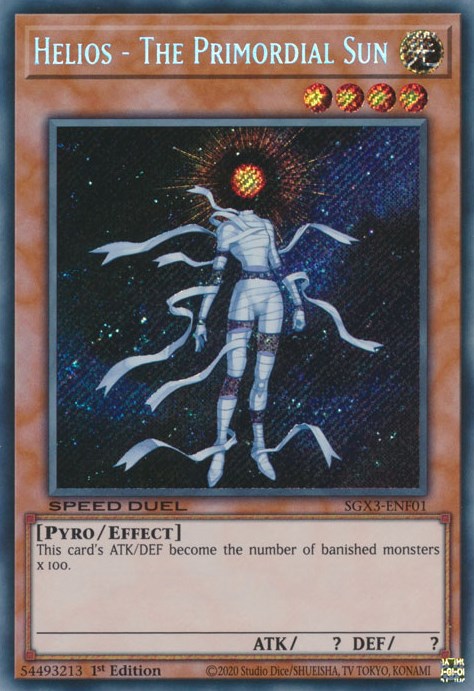 Helios - The Primordial Sun [SGX3-ENF01] Secret Rare | Shuffle n Cut Hobbies & Games