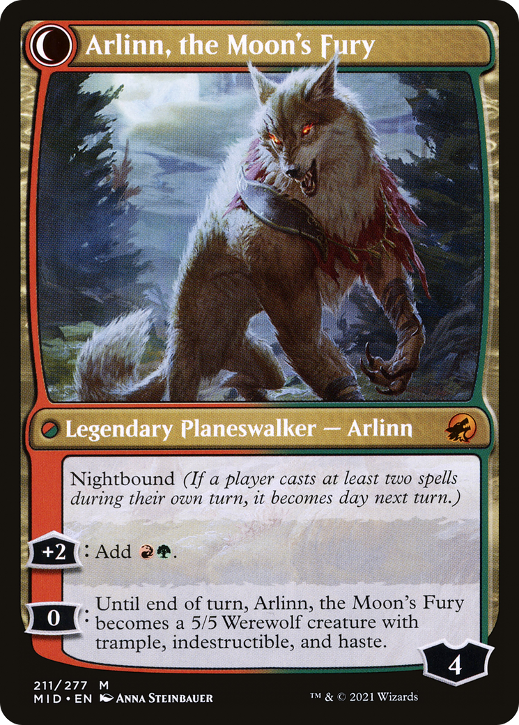 Arlinn, the Pack's Hope // Arlinn, the Moon's Fury [Secret Lair: From Cute to Brute] | Shuffle n Cut Hobbies & Games