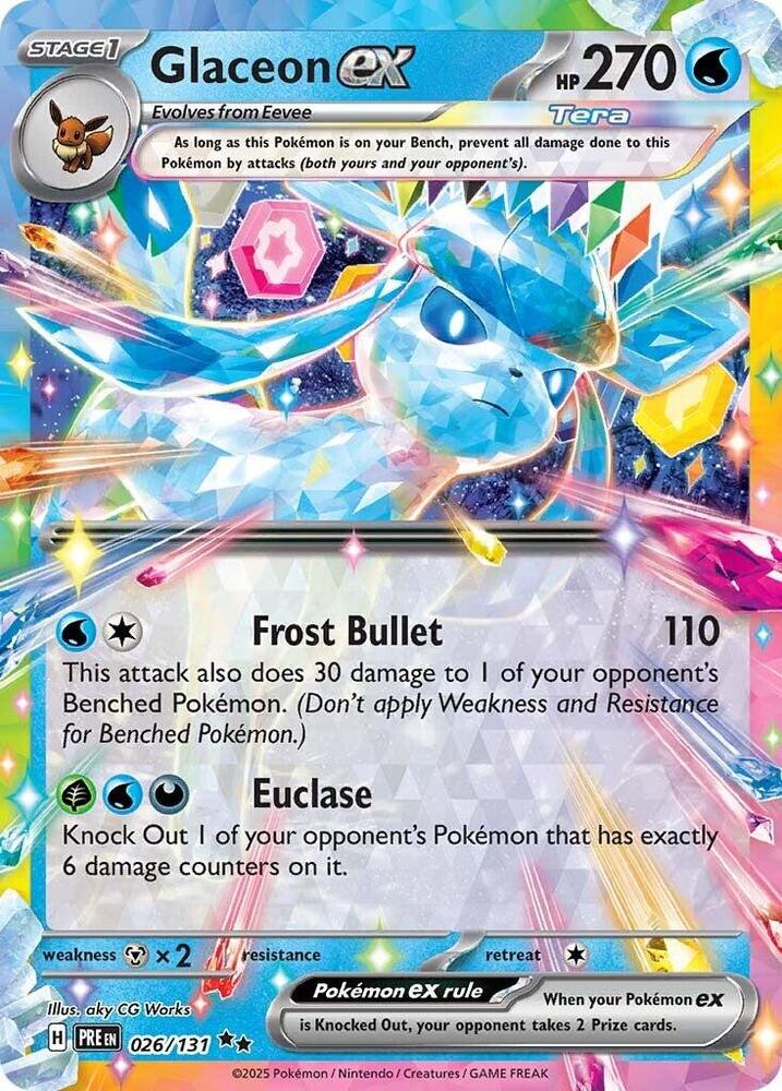 Glaceon ex (026/131) [Scarlet & Violet: Prismatic Evolutions] | Shuffle n Cut Hobbies & Games