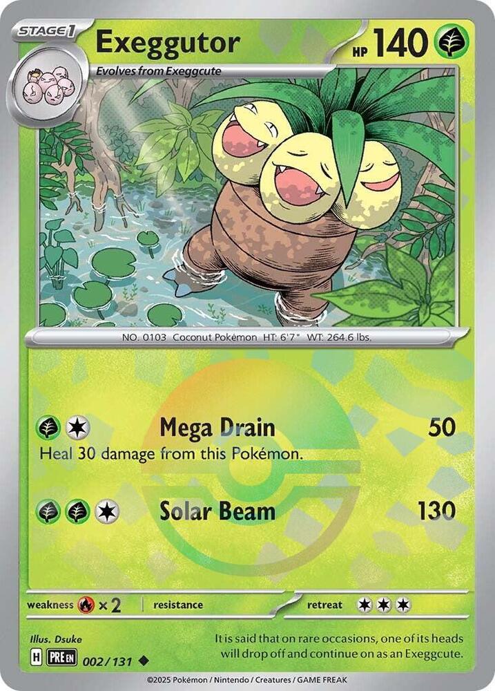 Exeggutor (002/131) (Poke Ball Pattern) [Scarlet & Violet: Prismatic Evolutions] | Shuffle n Cut Hobbies & Games