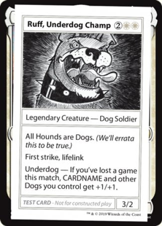 Ruff, Underdog Champ (2021 Edition) [Mystery Booster Playtest Cards] | Shuffle n Cut Hobbies & Games