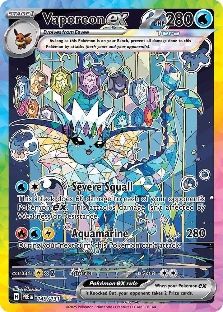 Vaporeon ex (149/131) [Scarlet & Violet: Prismatic Evolutions] | Shuffle n Cut Hobbies & Games