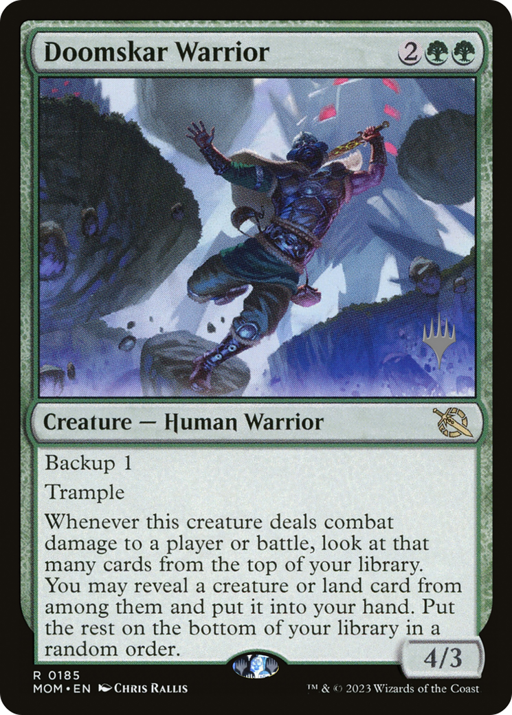 Doomskar Warrior (Promo Pack) [March of the Machine Promos] | Shuffle n Cut Hobbies & Games