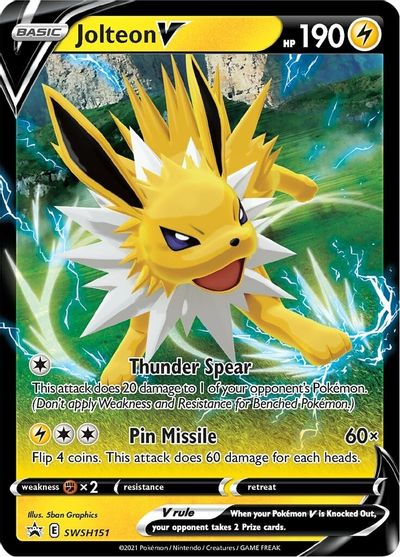 Jolteon V (SWSH151) [Sword & Shield: Black Star Promos] | Shuffle n Cut Hobbies & Games